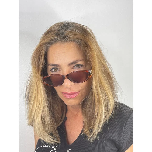Monture de lunettes/lunettes de soleil Christian Dior marron à fleurs 2851 80
