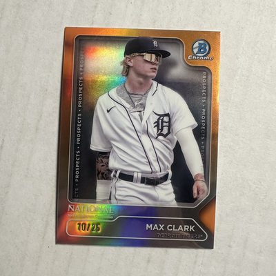 #ad 2025 Topps National Convention Top Prospects Max Clark 25 #TP 3 Tigers $150.00