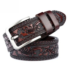 Belts for Men High Quality Cow Genuine Leather Belt Male Pin Buckle Strap for