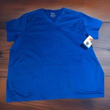 Unisex Hanes Comfort Fit Scrubs Top 3XL XXXL NWT NEW ROYAL BLUE Men Women
