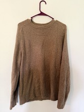 J.Crew Men's M Tan Heather Crewneck Sweater 100 Cotton Lightweight