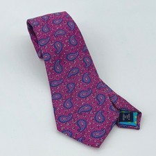 Ted Baker London Men's 100 Silk Paisley Tie Pink Blue