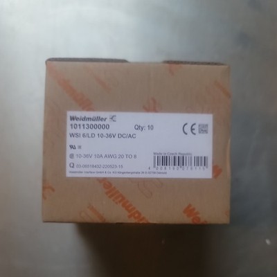 Lot of 10 Weidmuller 1011300000 Fuse Terminal Block 10-36VAC/VDC 6.3A 20-8AWG