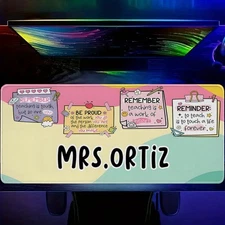 Custom Text Mouse Pad - Inspirational Teacher Desk Mat, Motivational Workspace D