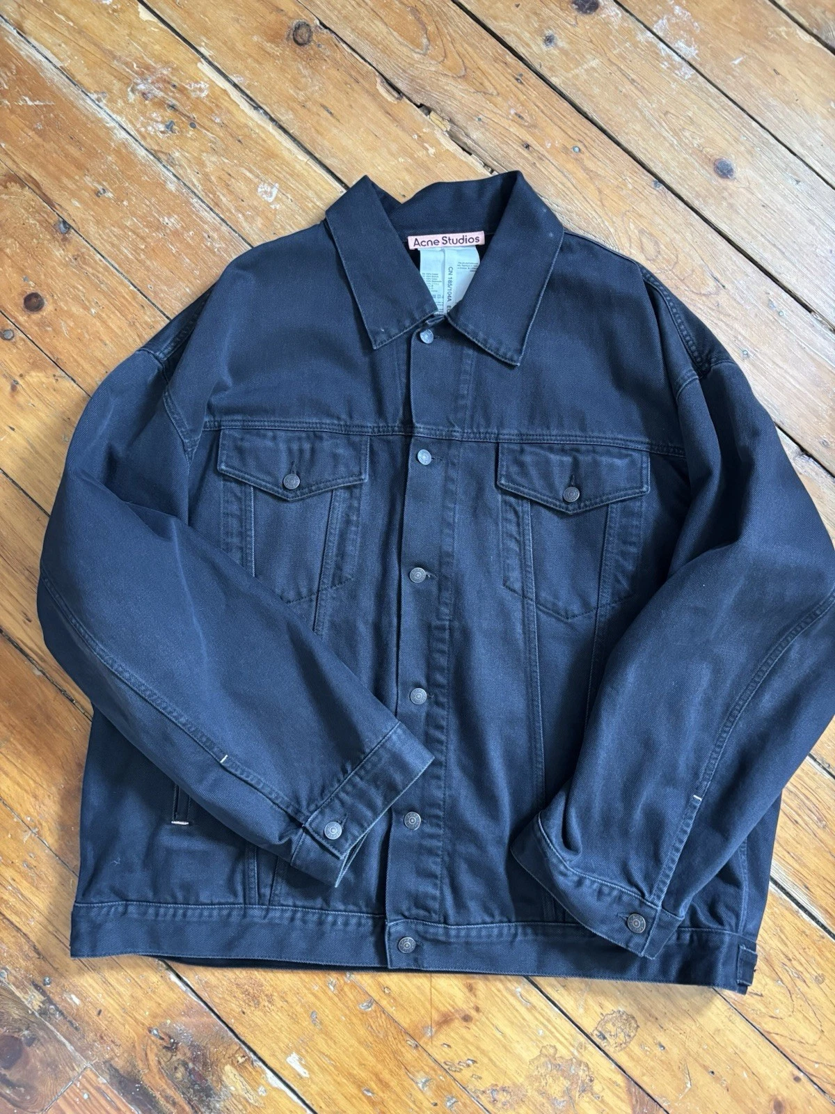 Giacca di jeans nera Acne Studios taglia L XL