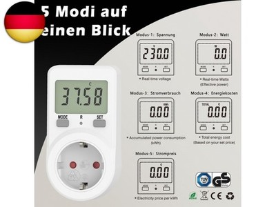 Electricity Meter for Socket Power Meter Socket, Energy Cost Meter Awootsv,