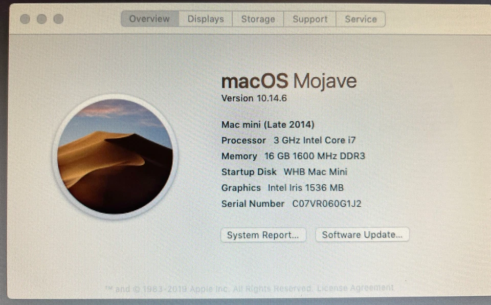 Apple Mac Mini - 1 Tb - 2014, i7 3 GHz, 16GB RAM, macOS Mojave - Image 4 of 4