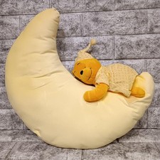 Tokyo Disneyland Pooh Bear Moon-Shaped Cushion, 40cm, Used