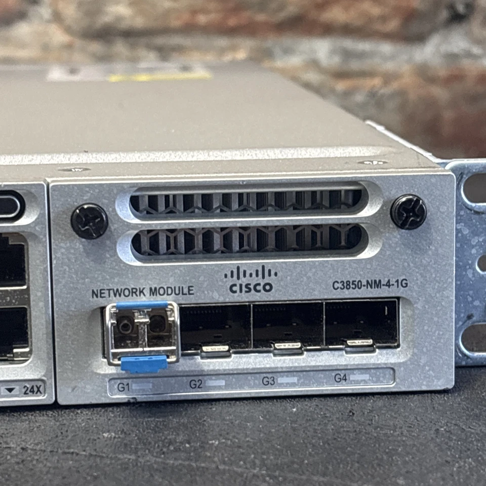 Cisco WS-C3850-24P-S 24 Port PoE Gigabit IP Base Switch - Image 4 of 4