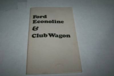 1974 FORD ECOLINE CLUB WAGON car owners manual