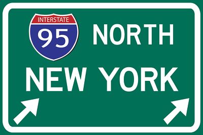 Highway Interstate Sign, Travel Memento Replica Interstate Road