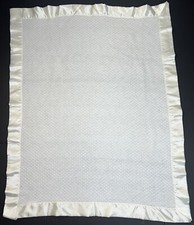 VTG North Star Acrylic Nylon Satin Trim Edge Woven Baby Thermal Blanket 39x48.5"