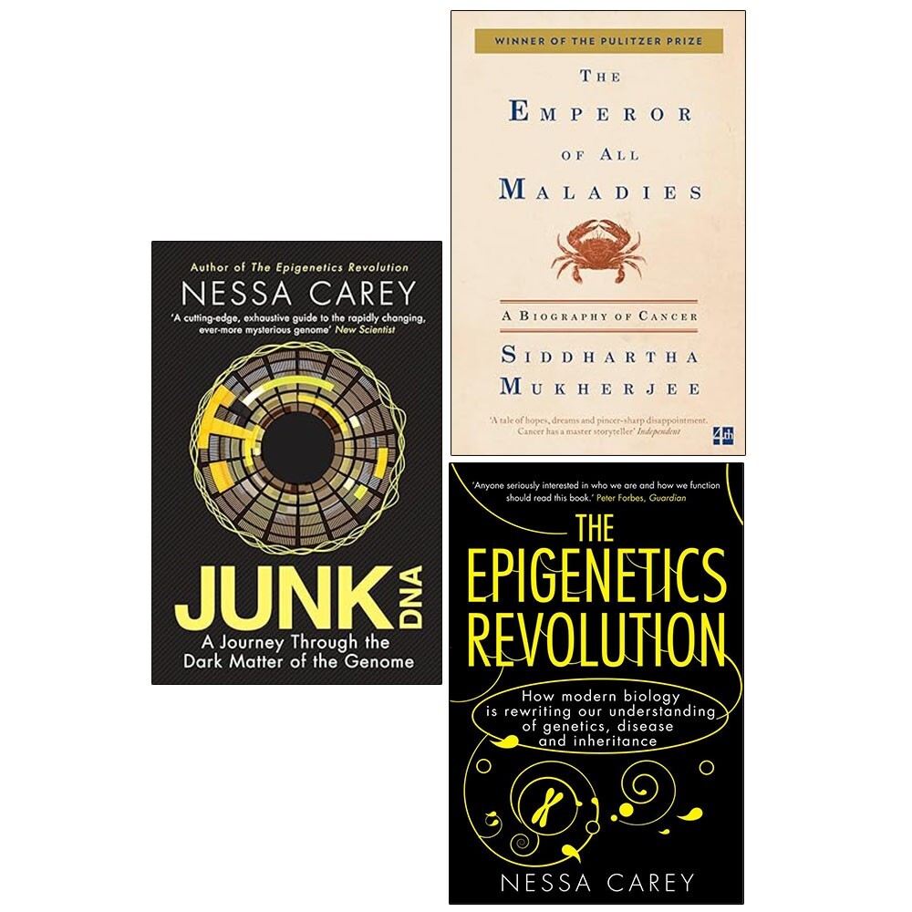 Junk Dna Nessa Carey, Emperor of All Maladies,Epigenetics Revolution 3 Books Set