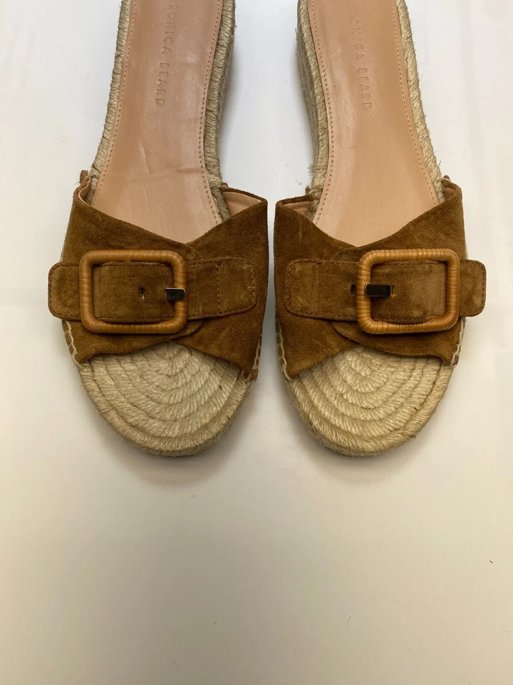 Женские замшевые коричневые сандалии-эспадрильи с ремешком Veronica Beard размер 10 - Изображение 4 из 4