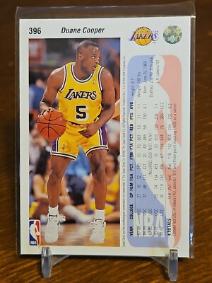 1992-93 Upper Deck Basketball Card #396 Duane Cooper RC Lakers | eBay