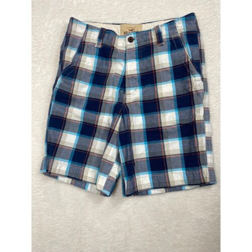 Hollister Plaid Shorts Preppy Men's Casual Blue White Size 32