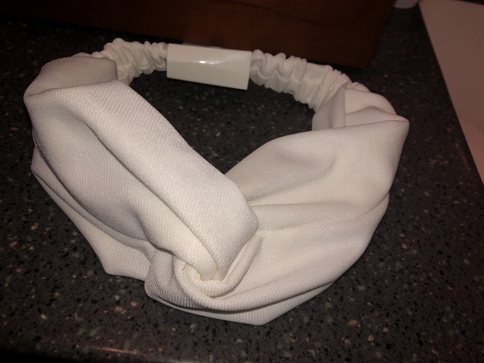 Forever 21 White Twisted Knot Stretch Headband - Image 2 of 4