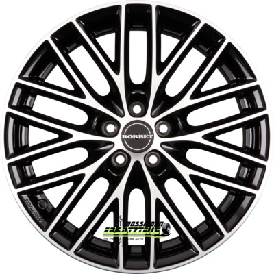 Borbet BS5 black polished 8x18 ET50 - LK5/114.3 ML72.5 Felge Alu