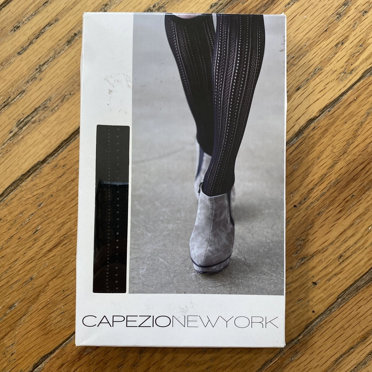 NEW Capezio New York Black Vertical Open Knee High Socks One Size OS