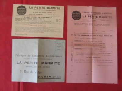 ''0753'' PAPIERWERBUNG ''LA PETITE MARMITE'' IN PARIS 1915