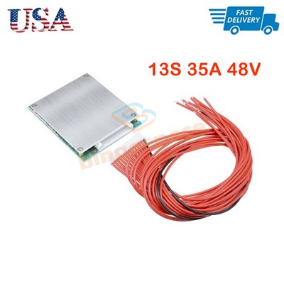 Lithium Battery Balance Protection Board BMS PCB PCM 13S 35A 48V USA New