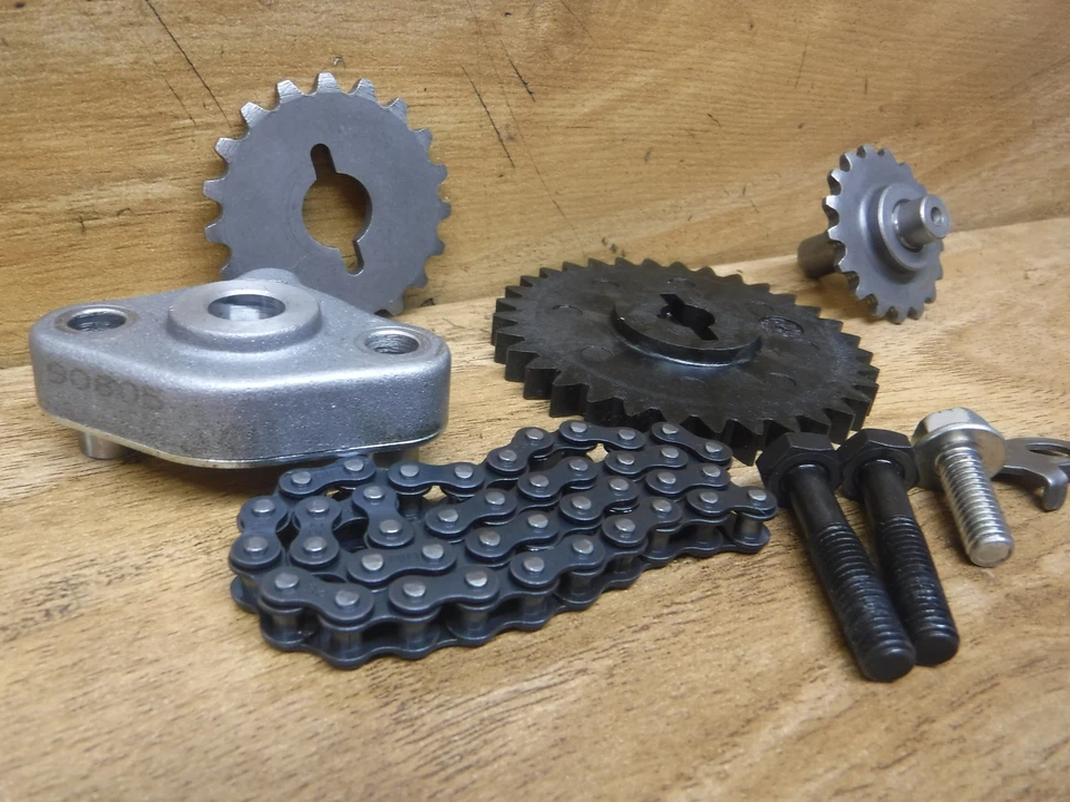 10 Honda Elite 110 2010 OEM bomba de aceite montaje engranajes cadena conjunto envío rápido Foto 3 de 4