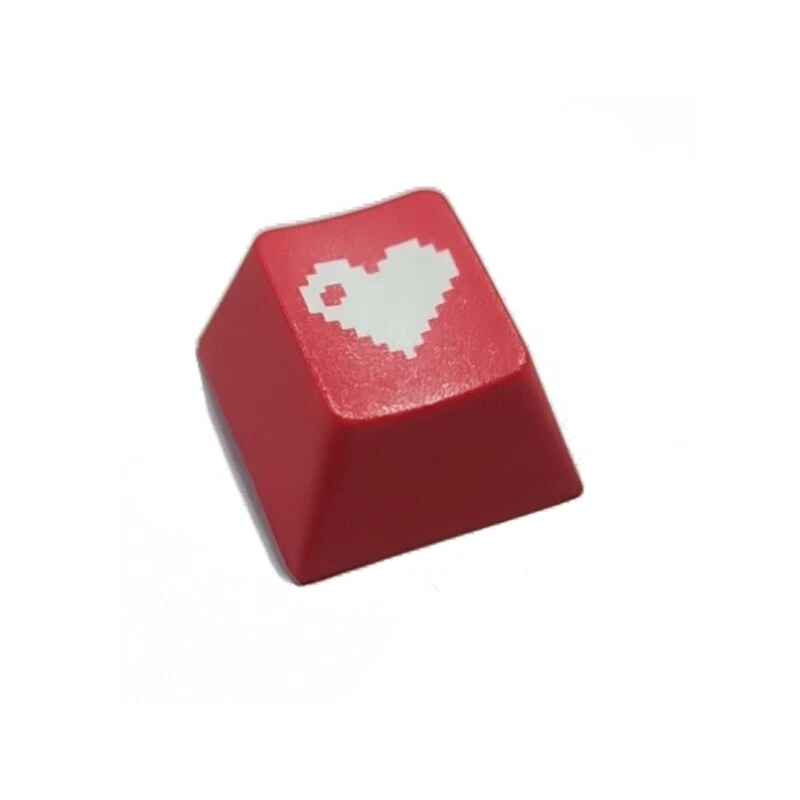 Mechanical Keyboard Caps Accessories for Key Red Pixel Heart Square Game PBT