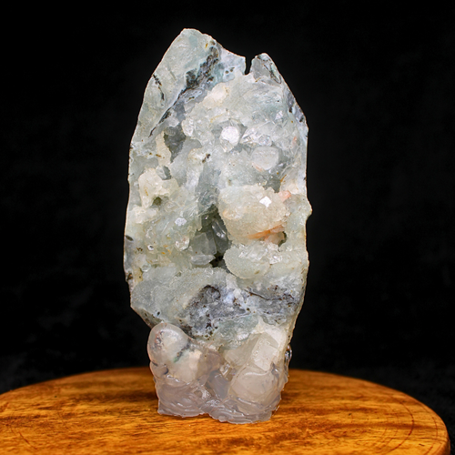 AAA Apophyllit Cluster 190g Geode Druzy Matrix Mineral Probe Edelstein 10x5Cm - Bild 2 von 7
