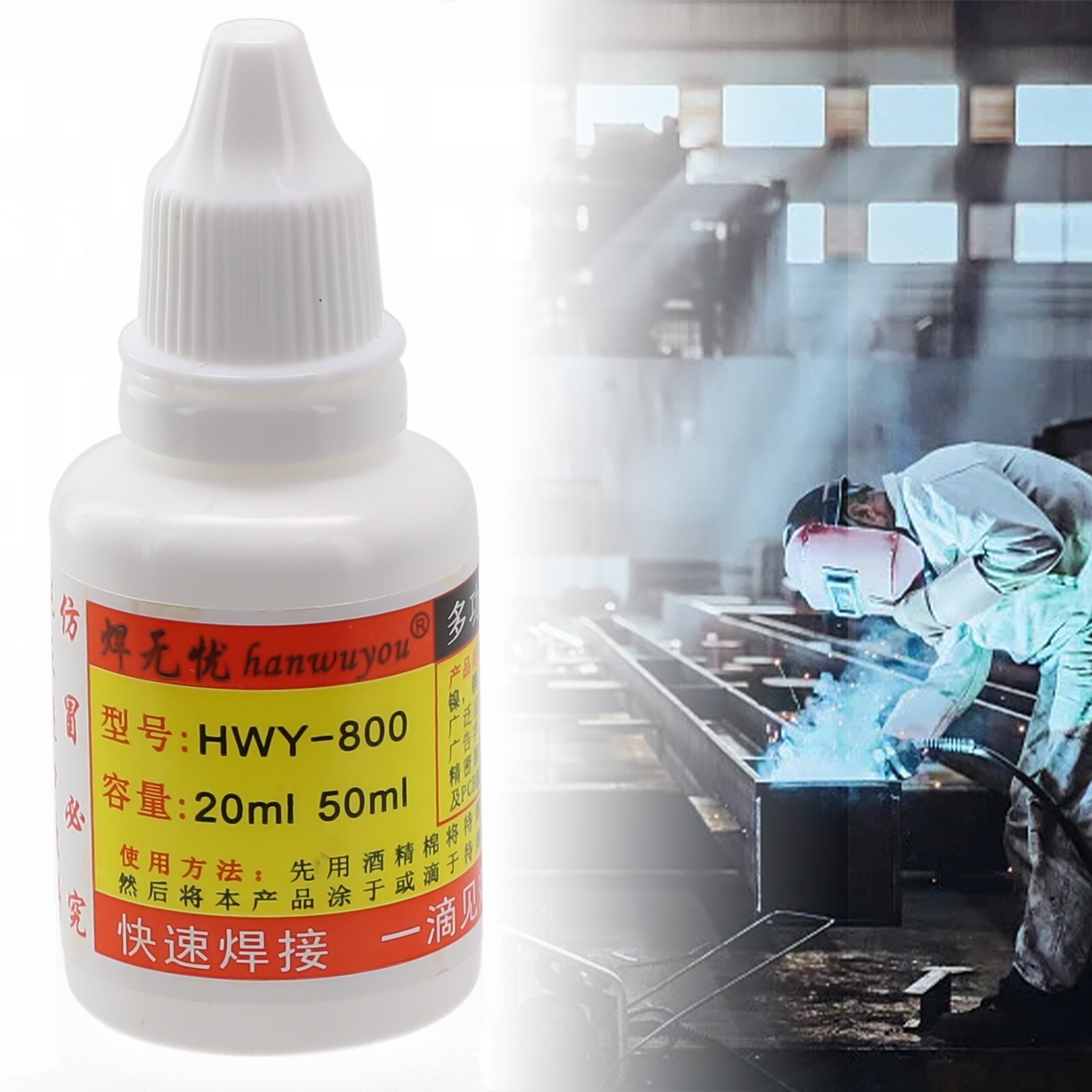 Solder Stainless Steel Flux Liquid Copper Replacement Nontoxic HWY800