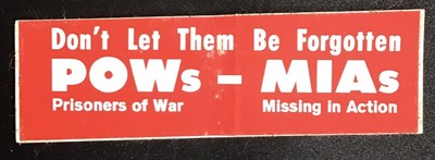 Vintage Original - Don t Let Them Be Forgotten POWs-MIAs - Small Decal