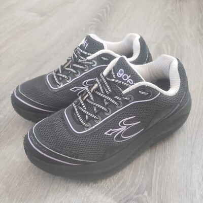 Gdefy Gravity Defyer Mighty Walk Athletic Shoes Women's Sz 6.5 Black TB9024FLP-M