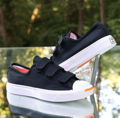 Converse Jack Purcell Low Easy On Men's Size 5 Black Orange Custom
