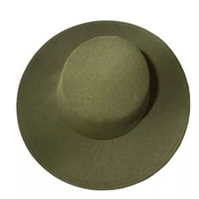 WESTERN FELT HAT COWGIRL FEDORA HAT BLACK OR GREEN SIZE 7 to 7 1/8