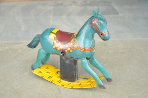 tin rocking horse