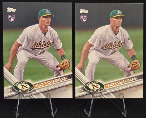 (x2) 2017 Topps Update #US4 Matt Chapman RC! A's