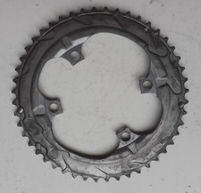 Corona guarnitura bici corsa e pista, in titanio, denti 48,   4 razze