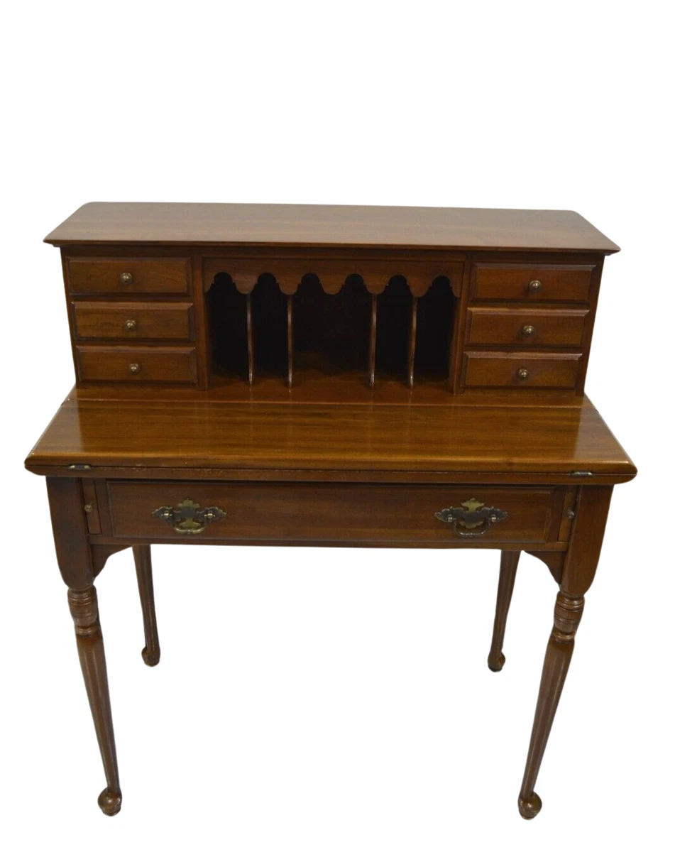 RARE Ethan Allen Georgian Court Writing Desk Secretary 7 Drawer Cherry 11 9006 B