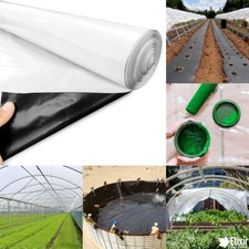 2m Wide Black & White CoExtruded Heavy Duty Polythene Sheet 360g 90mu Hydroponic