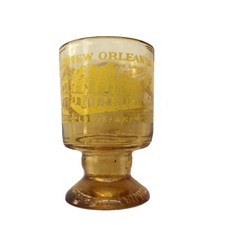 Vajilla de licor de vidrio color dorado New Orleans Louisiana