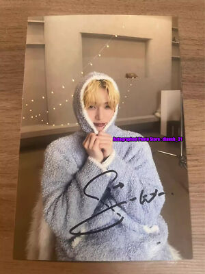 ENHYPEN SUNOO AUTOGRAPHED SIGNED PHOTO 4*6 K-POP MEMORABILIA 2024