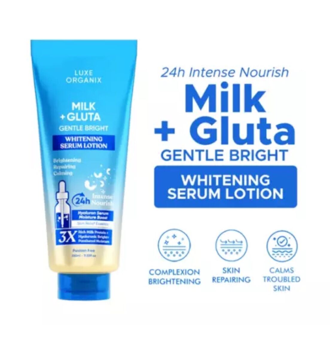 Luxe Organix Milk + Gluta Gentle Bright Whitening Serum Luxe Organix Milk + Gluta Gentle Bright Whitening Serum