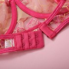 Womens Embroidery Lace Sexy Bra Thong Lingerie Set with Garter Belts(Small) — photo 9