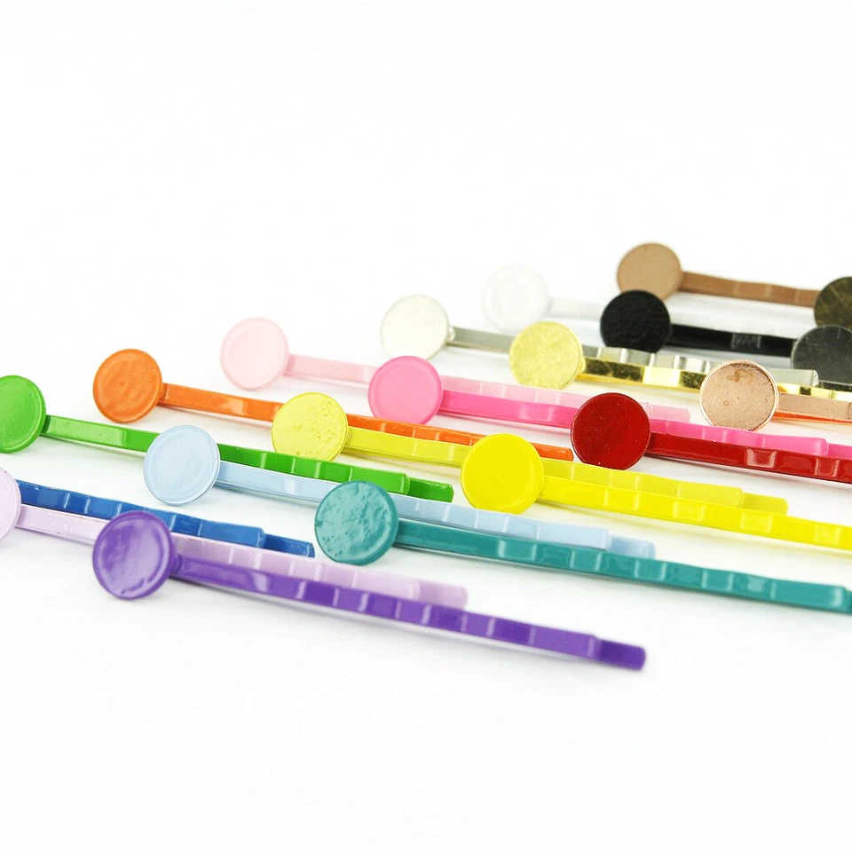 BOBBY PINS - Alfileres de cabello esmaltados de 2" ELIGE COLOR/CANTIDAD con almohadillas de pegamento (8 mm) Foto 3 de 4