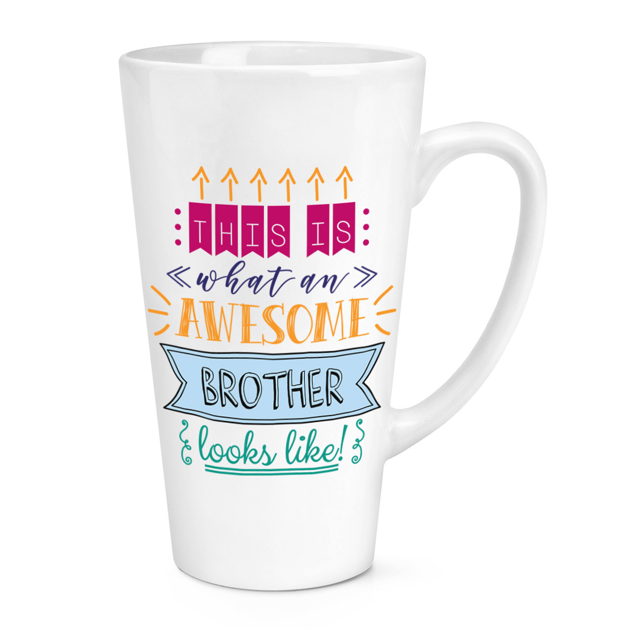 This Is What An Awesome Brother Looks Like 17oz Large Latte Mug Cup