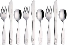 Exzact 9 18 PCS Children's Cutlery Set Stainless Steel Kids Toddler Baby Love