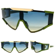 Oversized Classic Vintage Retro Hip Hop Style SUNGLASSES Large Big Green Frame