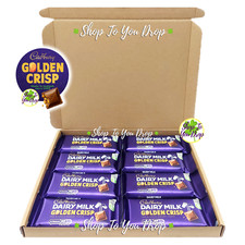 8 IRISH CADBURY GOLDEN CRISP CHOCOLATE 54G BARS Mothers Day Hamper Present☘️🍫
