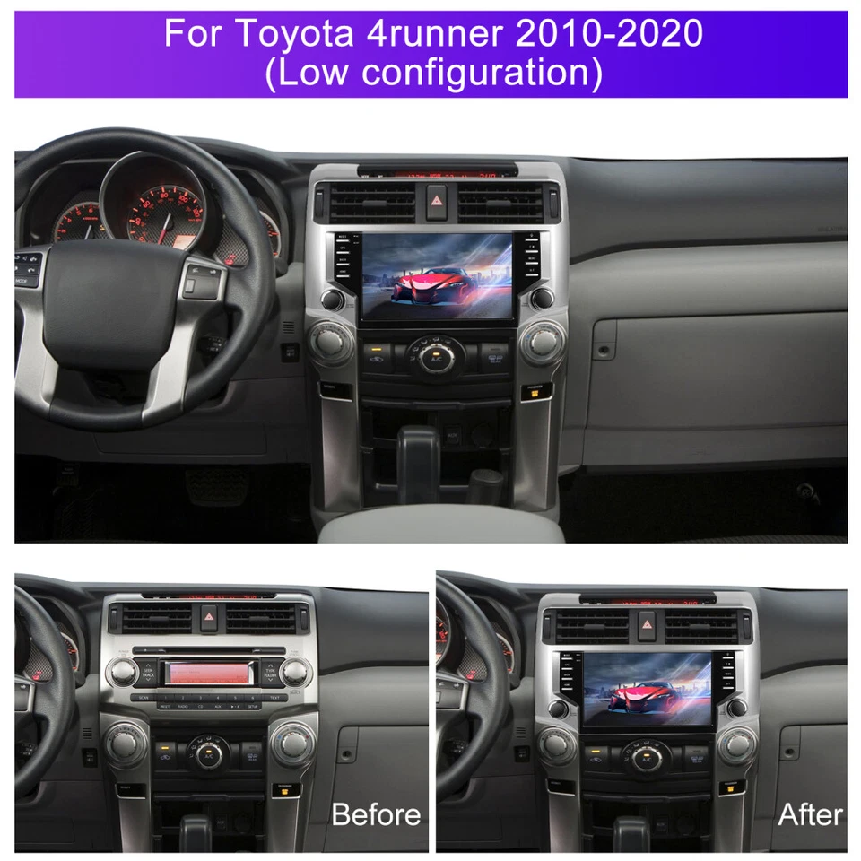 4+64GB For Toyota 4Runner 2010-2019 Android 15 Carplay Car Stereo Radio GPS Navi Foto 2 de 4