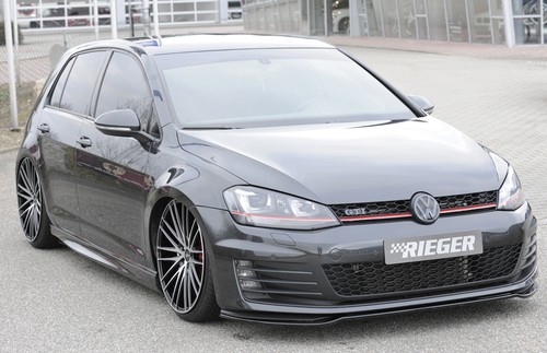 Rieger Frontspoilerschwert schwarz glänzend für VW Golf 7 GTI / GTD: 04.13-12.16