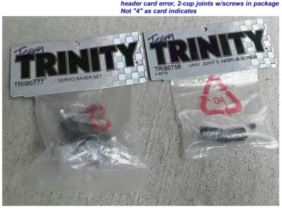 Vintage RC Car Trinity T-Spec Touring Car Servo Saver Complete + Cup Joints NIB
